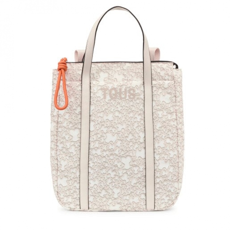 Tous Kaos Mini Evolution Nylon Rucksack Beige | Österreich-OKJWFL679