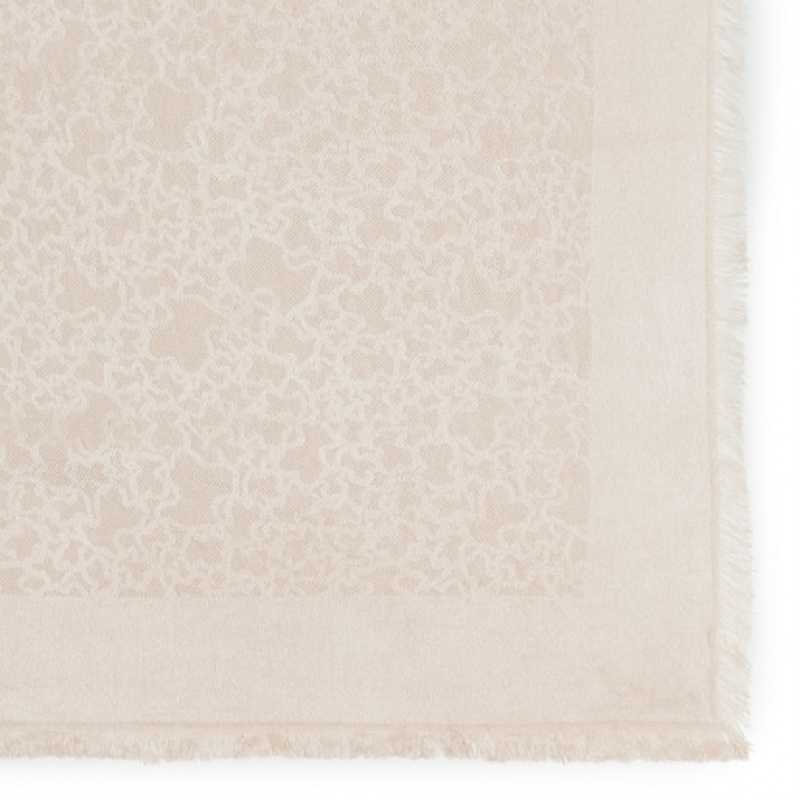 Tous Kaos Mini Jacquard Schal Beige | Österreich-QNSBGF503