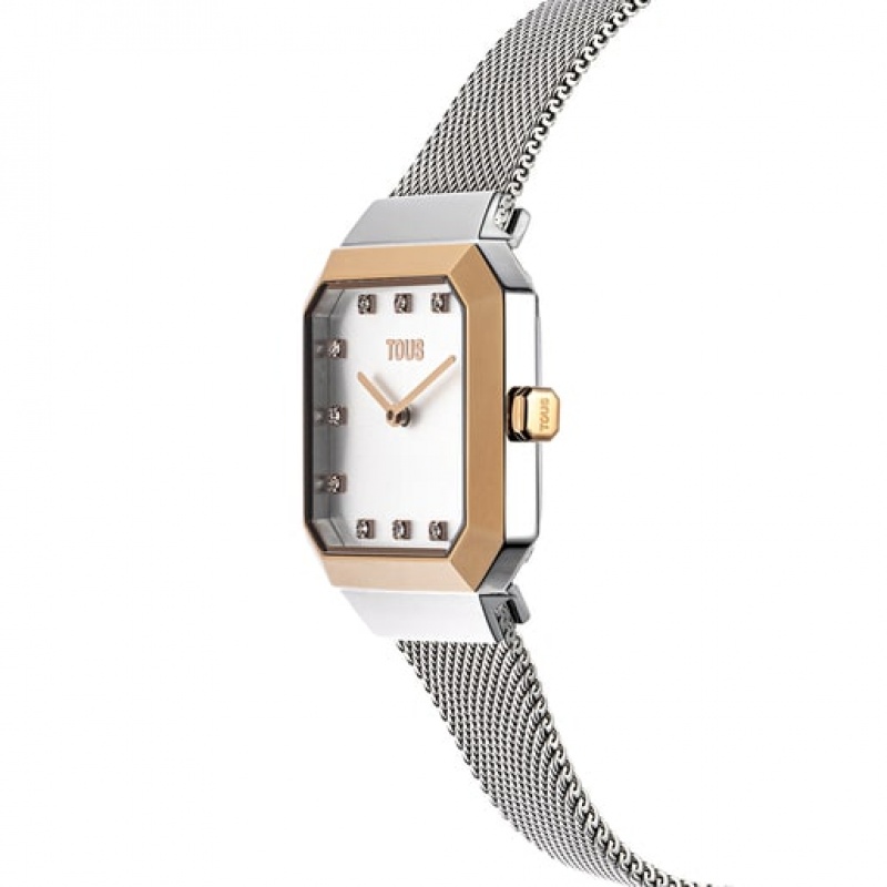 Tous Karat Squared Analogue Iprg Steel With Steel Wristband Uhren Silber | Österreich-ENZCOR470