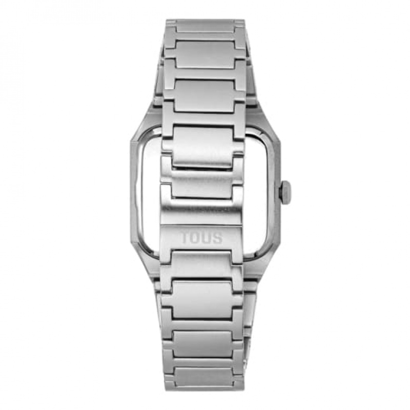 Tous Karat Squared Analogue With Aluminum Riemen Zirconias Uhren Silber | Österreich-FROVPD083
