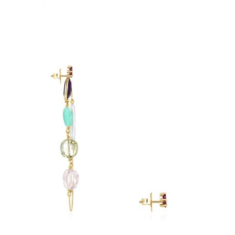 Tous Kurzes/Long Luz With Gemstones Pearl Ohrringe Gold | Österreich-YPFODK721