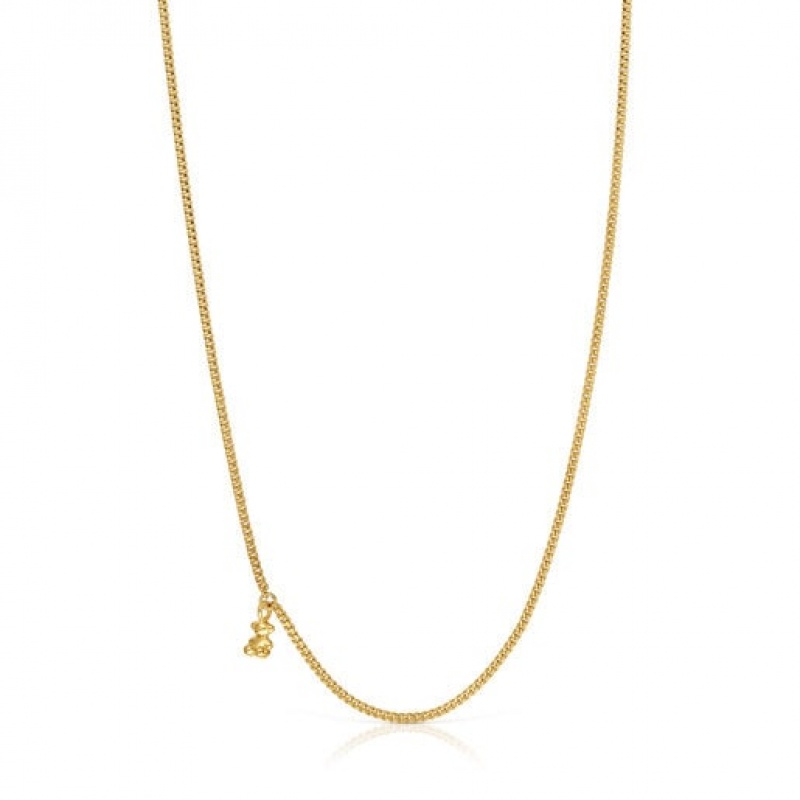 Tous Kurzes Curbed With Bold Bear Halskette Gold | Österreich-VHJSCM753