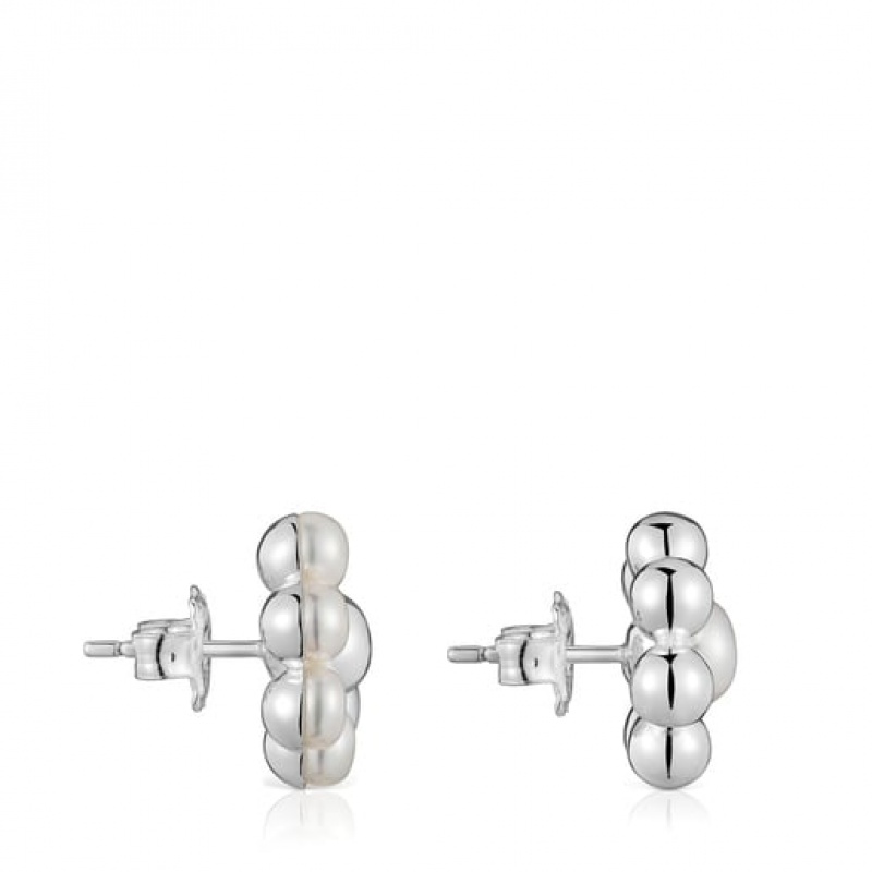 Tous Kurzes Flower Cultured Pearls Sugar Party Ohrringe Silber | Österreich-ERGBCD341