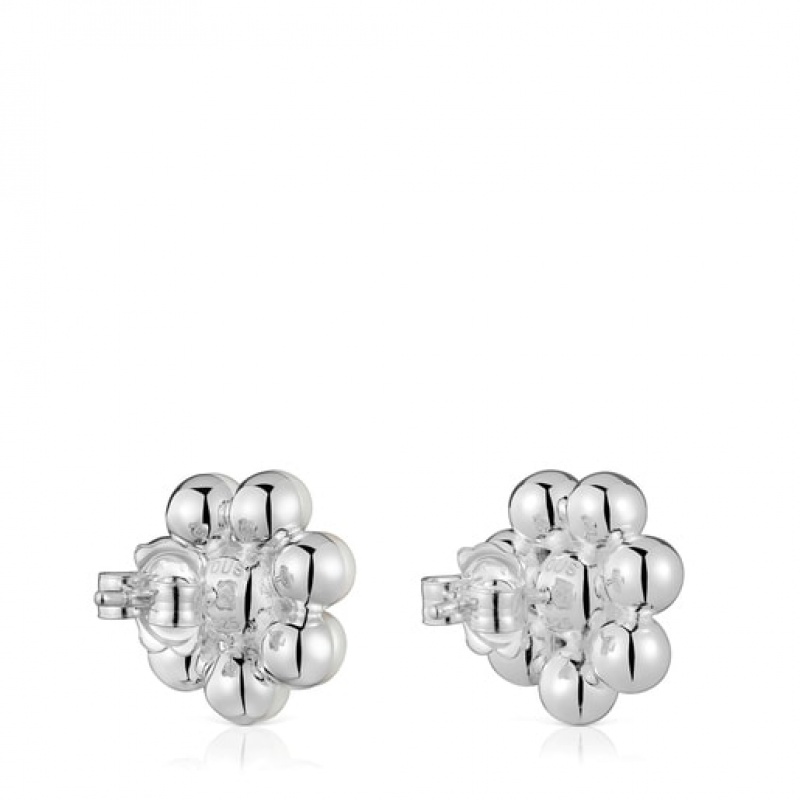 Tous Kurzes Flower Cultured Pearls Sugar Party Ohrringe Silber | Österreich-ERGBCD341