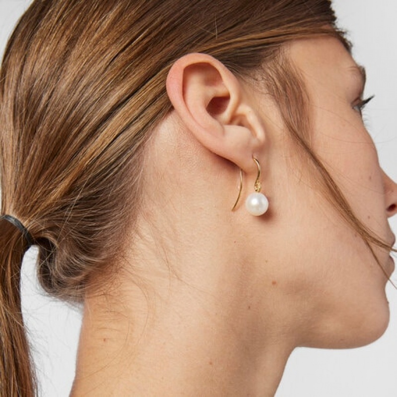 Tous Kurzes Gloss With Pearl Ohrringe Gold | Österreich-ETIHVP795