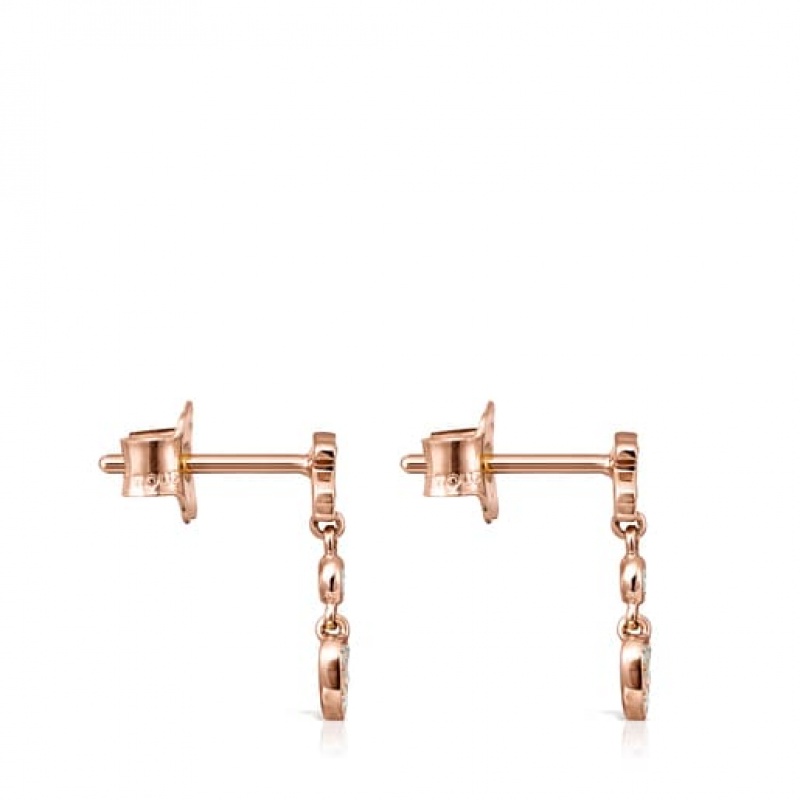 Tous Kurzes Les Classiques With Diamonds Ohrringe Rosa Gold | Österreich-UGVCSK237