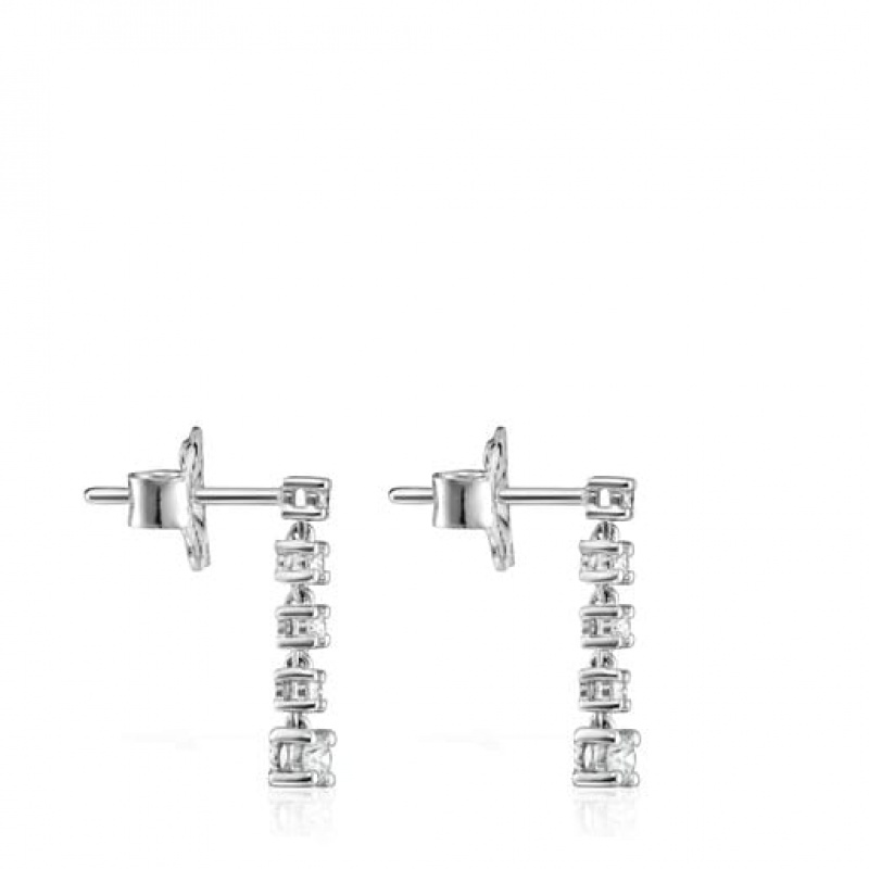 Tous Kurzes Riviere With Diamonds Ohrringe Silber | Österreich-FSAOUH672