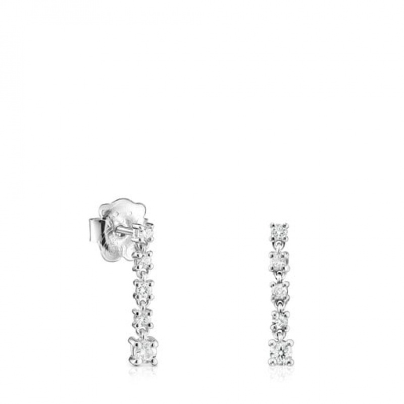 Tous Kurzes Riviere With Diamonds Ohrringe Silber | Österreich-FSAOUH672