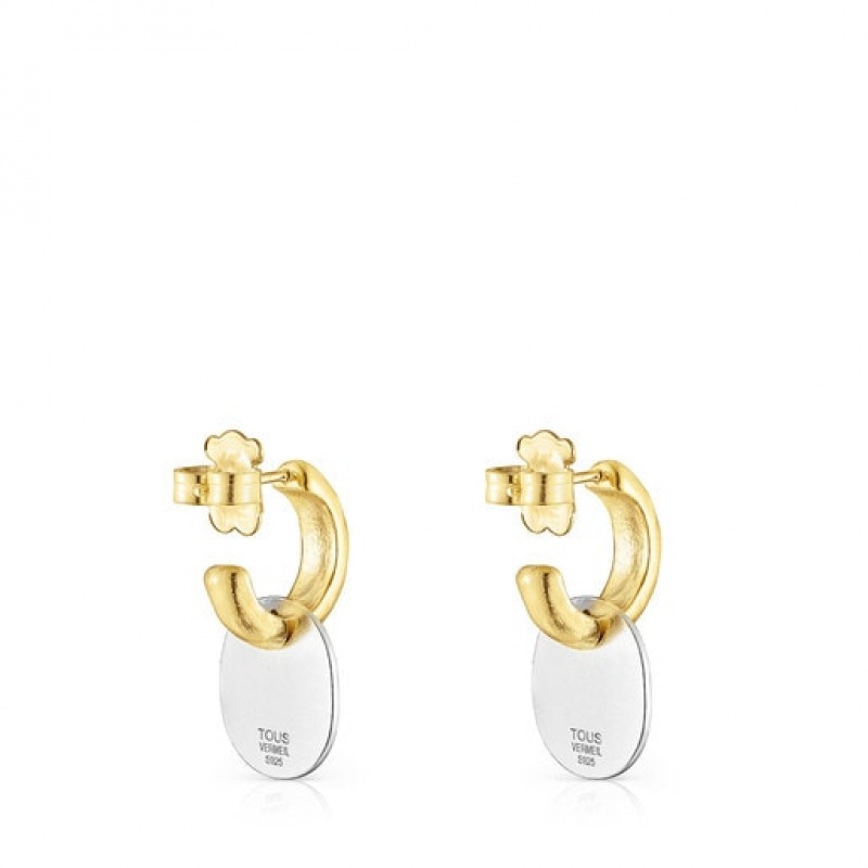 Tous Kurzes Two-tone Oursin Ohrringe Gold | Österreich-WZOHDA481