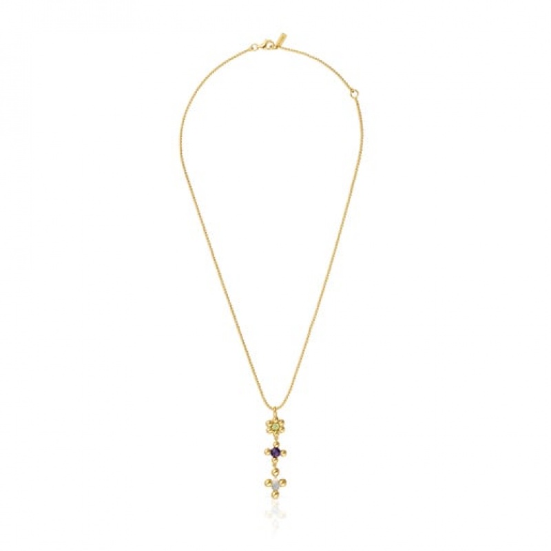 Tous Kurzes With Gemstones Sugar Party Halskette Gold | Österreich-UMQZXD820