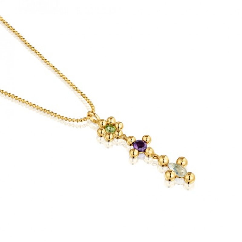 Tous Kurzes With Gemstones Sugar Party Halskette Gold | Österreich-UMQZXD820