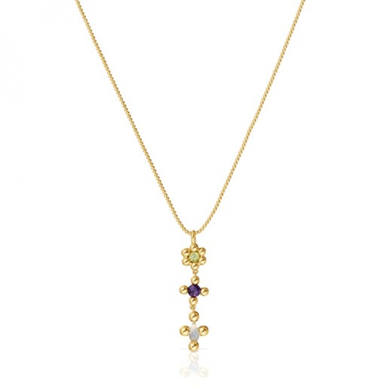 Tous Kurzes With Gemstones Sugar Party Halskette Gold | Österreich-UMQZXD820