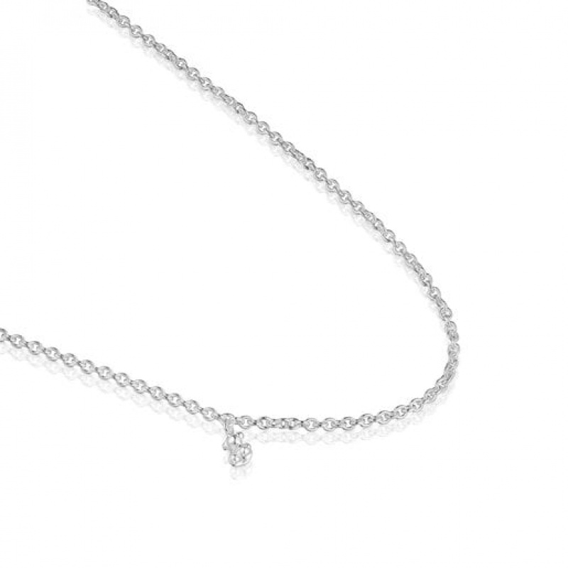 Tous Kurzes With Round Rings Bold Bear Halskette Silber | Österreich-TUXMVW637