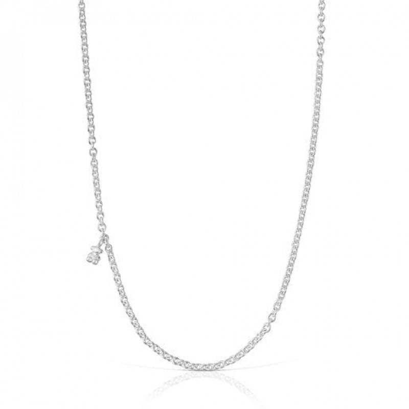 Tous Kurzes With Round Rings Bold Bear Halskette Silber | Österreich-TUXMVW637