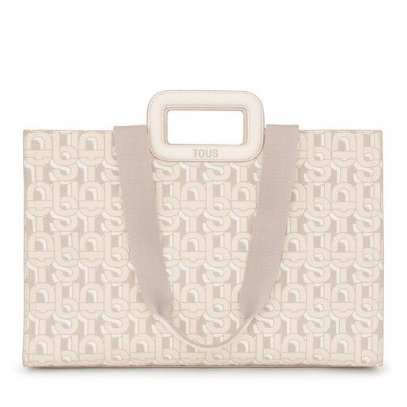 Tous Large Amaya Manifesto Handtasche Beige | Österreich-GSDPLJ190