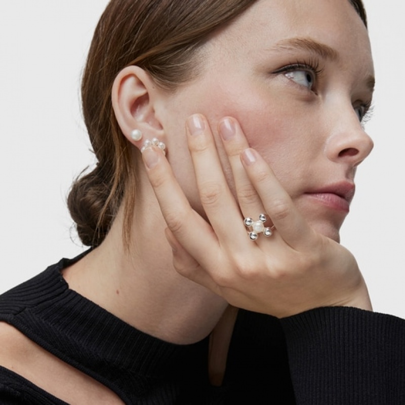 Tous Large Cultured Pearl Motifs Sugar Party Ring Silber | Österreich-UVCWFN429