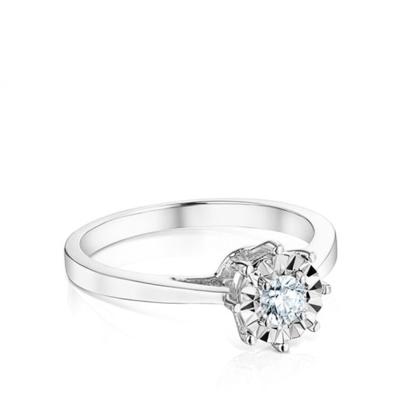 Tous Large Diamond Rosette Les Classiques Ring Silber | Österreich-TJGORZ293