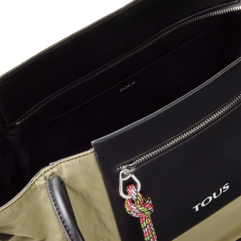Tous Large Empire Baumwoll Tragetasche Khaki | Österreich-KWABIU318
