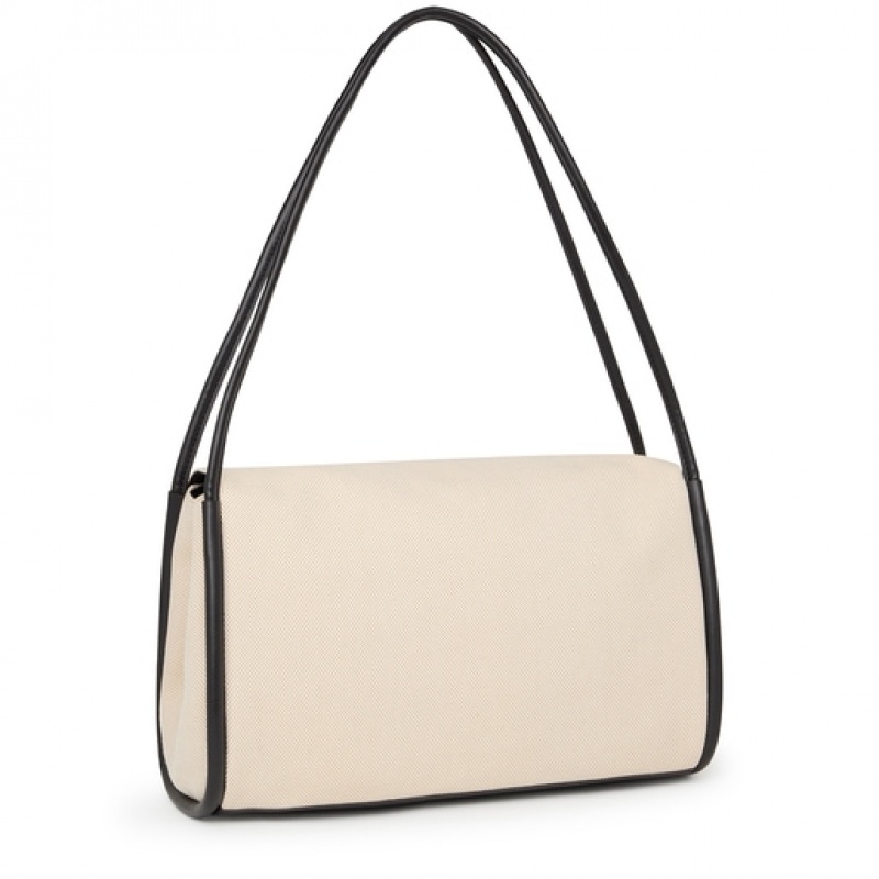 Tous Large Empire Baumwoll Umhängetasche Beige | Österreich-EQXMFL406