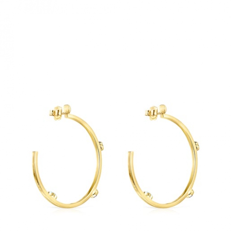 Tous Large Glory With Gemstones Ohrringe Gold | Österreich-JGHSDF483