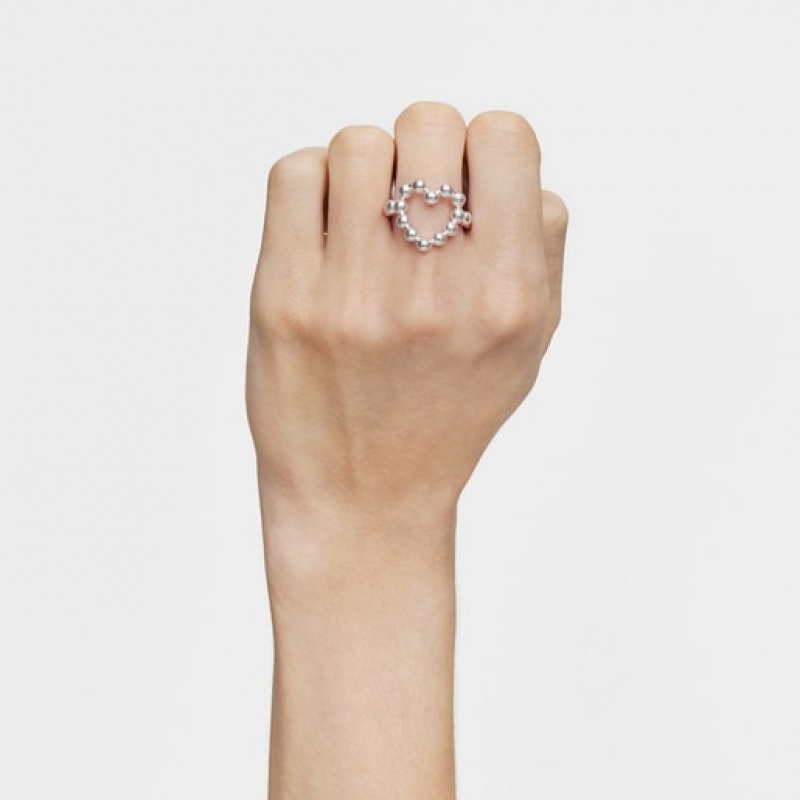 Tous Large Heart Sugar Party Ring Silber | Österreich-BGLJKM831