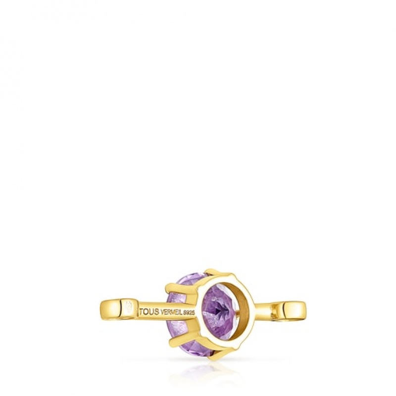 Tous Large Hold With Amethyst Anhänger Gold | Österreich-LBADOP579