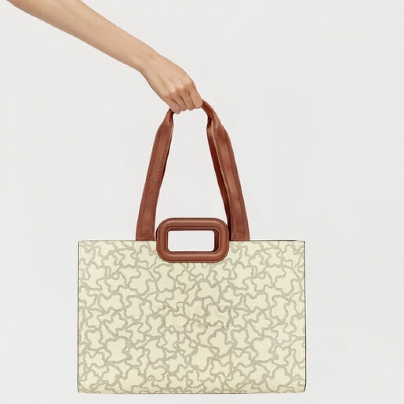 Tous Large Kaos Icon Amaya Handtasche Beige | Österreich-GBVUWL093