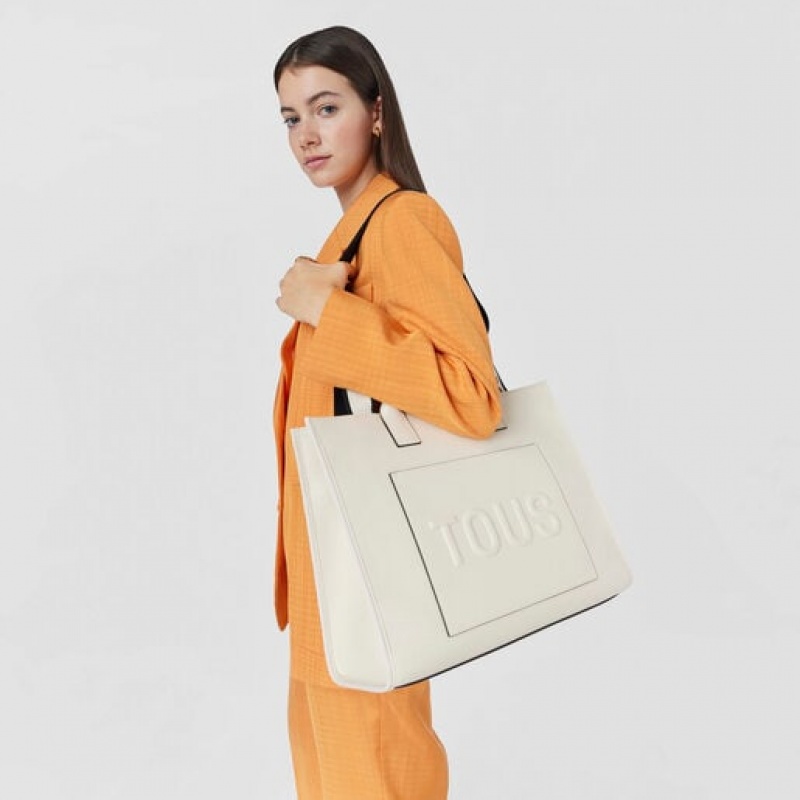Tous Large La Rue Amaya Handtasche Beige | Österreich-MWNVJK475