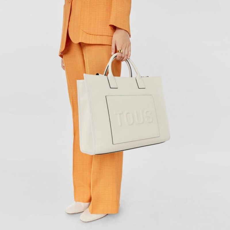 Tous Large La Rue Amaya Handtasche Beige | Österreich-MWNVJK475