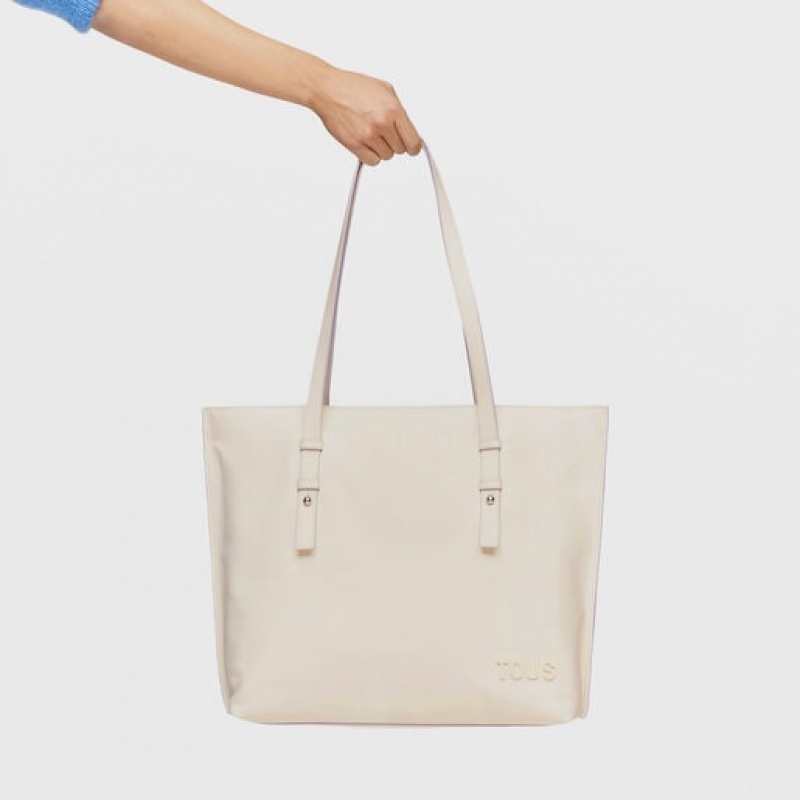 Tous Large Leder Candy Handtasche Beige | Österreich-KSQPMB405