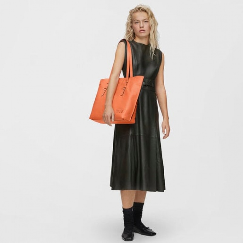 Tous Large Leder Candy Handtasche Orange | Österreich-RTBJKL864