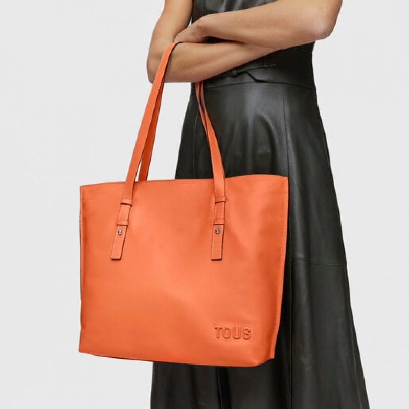 Tous Large Leder Candy Handtasche Orange | Österreich-RTBJKL864