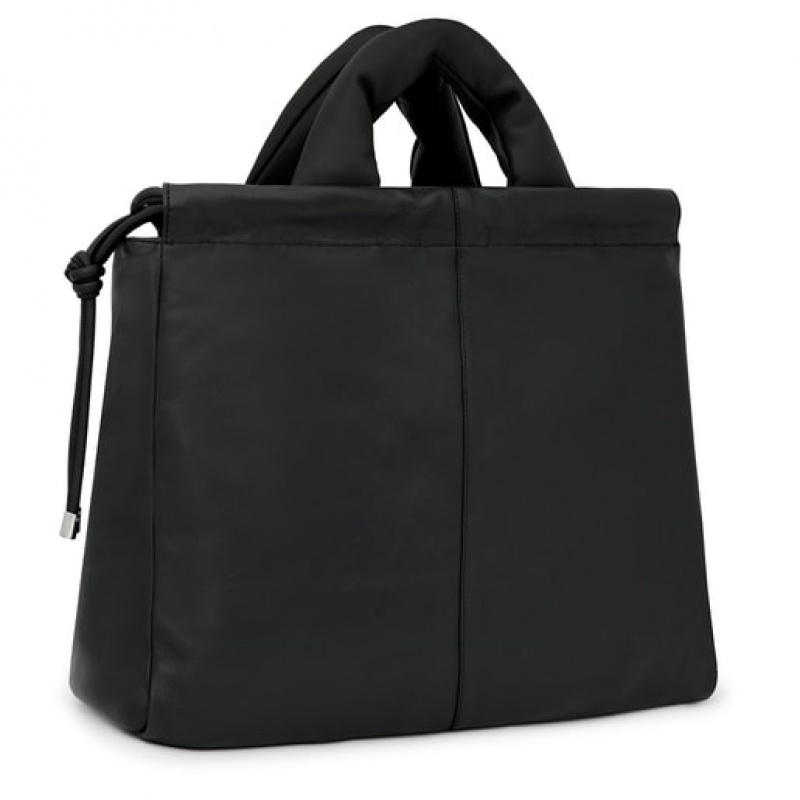 Tous Large Leder Cloud One Schultertasche Schwarz | Österreich-WEHVFP276