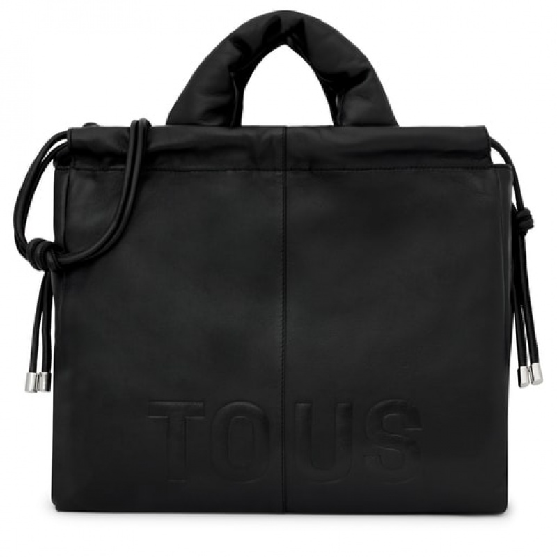 Tous Large Leder Cloud One Schultertasche Schwarz | Österreich-WEHVFP276