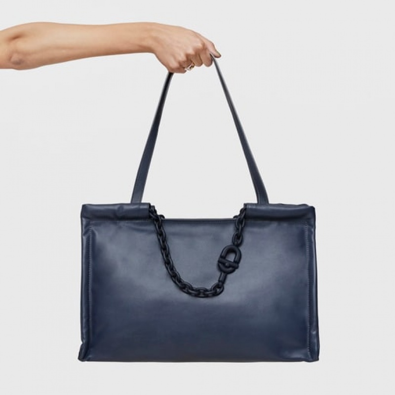 Tous Large Leder Manifesto Handtasche Dunkelgrau | Österreich-OMTVDB174