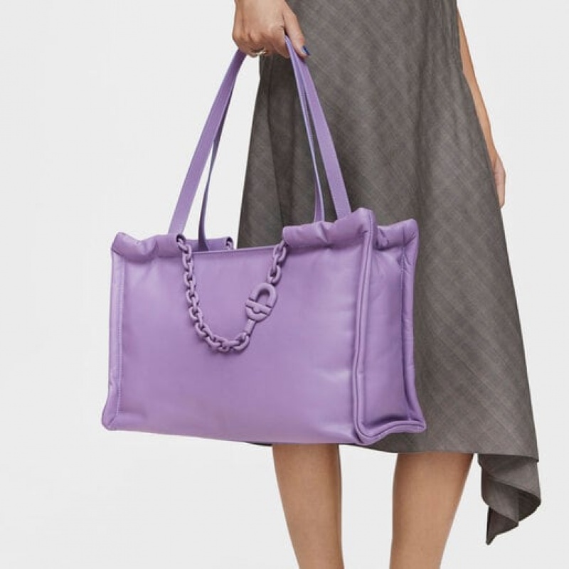 Tous Large Leder Manifesto Handtasche Lilac | Österreich-ACGLWZ634