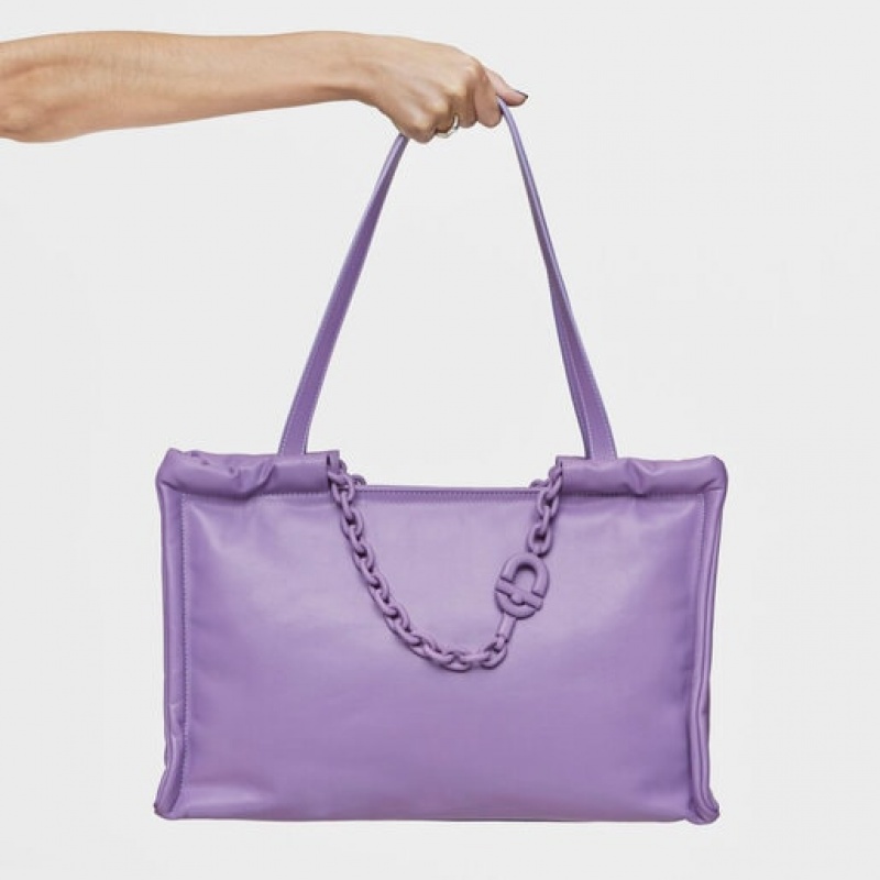 Tous Large Leder Manifesto Handtasche Lilac | Österreich-ACGLWZ634