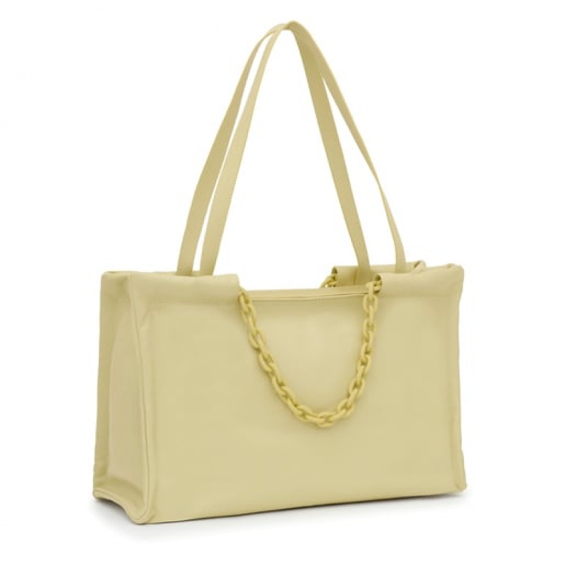 Tous Large Leder Manifesto Handtasche Olivgrün Grün | Österreich-RYLPWZ418