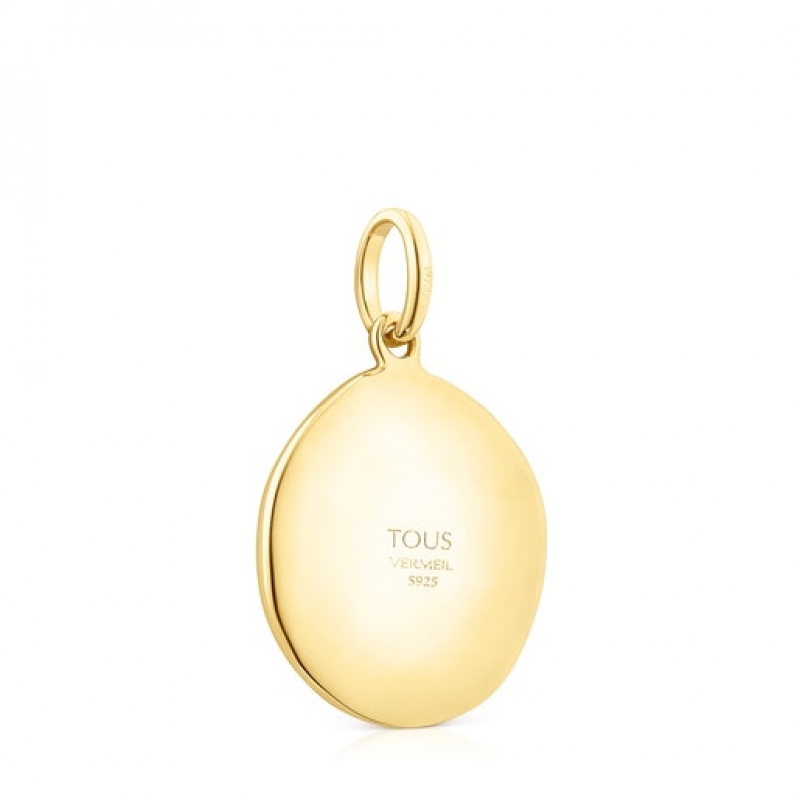 Tous Large Magic Nature Disc With Gemstones Anhänger Gold | Österreich-ULOBAJ273