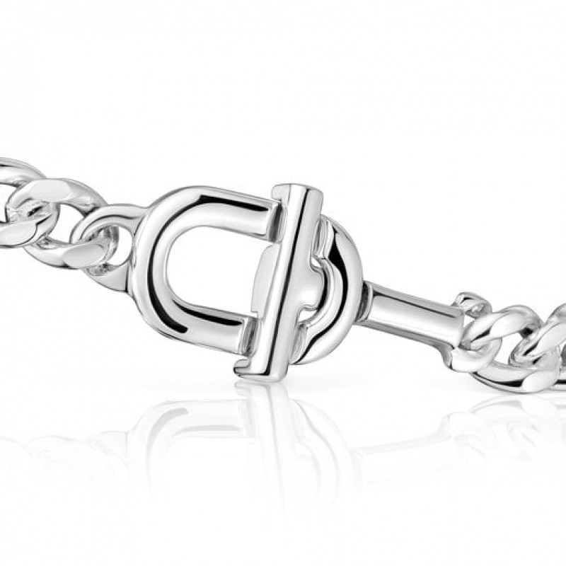 Tous Large Manifesto Curb Chain Armband Silber | Österreich-ETNCVI591