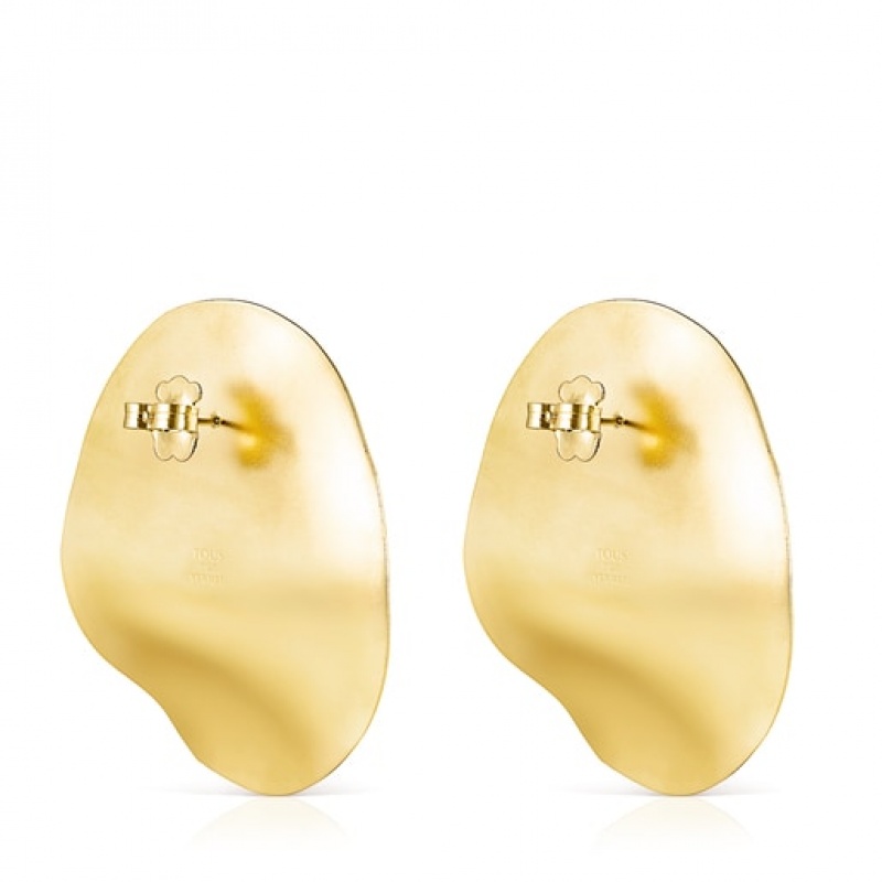 Tous Large Nenufar Petal Ohrringe Gold | Österreich-OWUPCX834