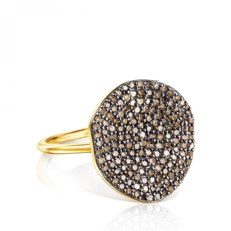 Tous Large Nenufar With Diamonds Ring Gold | Österreich-RVWSOQ379