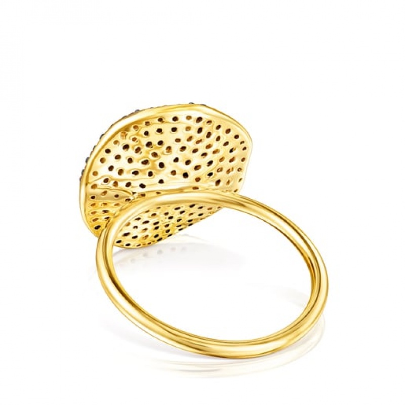Tous Large Nenufar With Diamonds Ring Gold | Österreich-RVWSOQ379