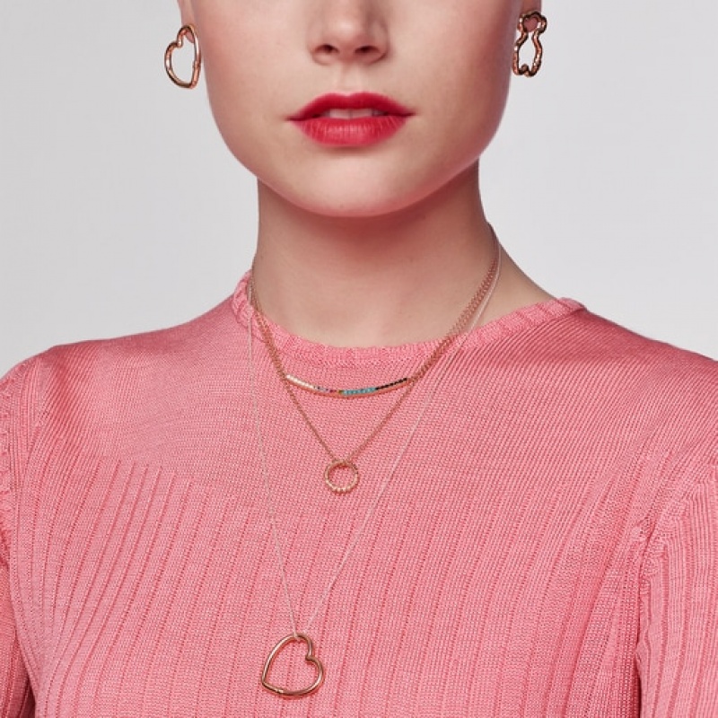 Tous Large Shield With Pearls Anhänger Rosa Gold | Österreich-QYXUGC438