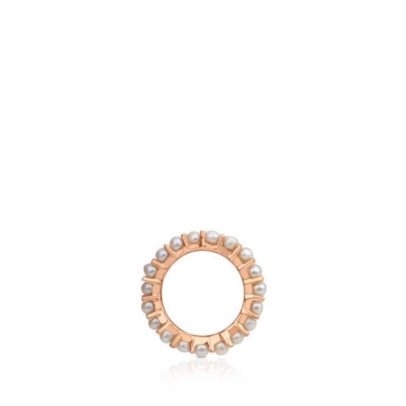 Tous Large Shield With Pearls Anhänger Rosa Gold | Österreich-QYXUGC438