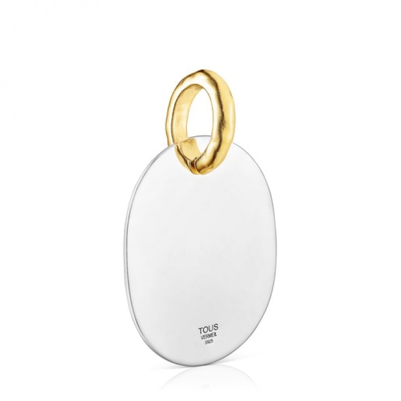 Tous Large Two-tone Oursin Anhänger Silber | Österreich-ZXPWON768