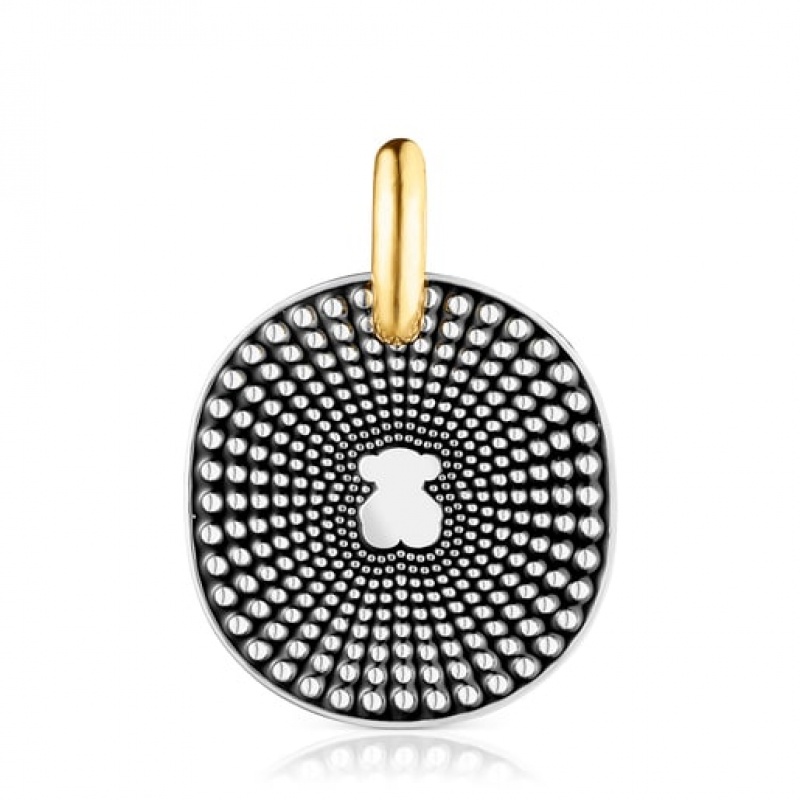 Tous Large Two-tone Oursin Anhänger Silber | Österreich-ZXPWON768
