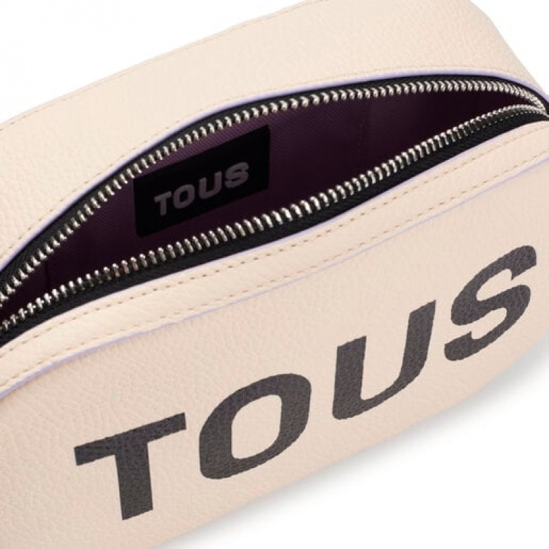 Tous Leder Logo Lynn Umhängetasche Beige | Österreich-VQMJAB902