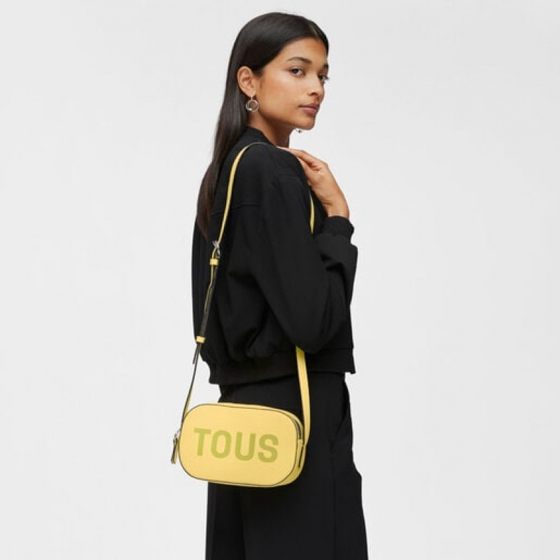 Tous Leder Logo Lynn Umhängetasche Gelb | Österreich-DCBFKS041