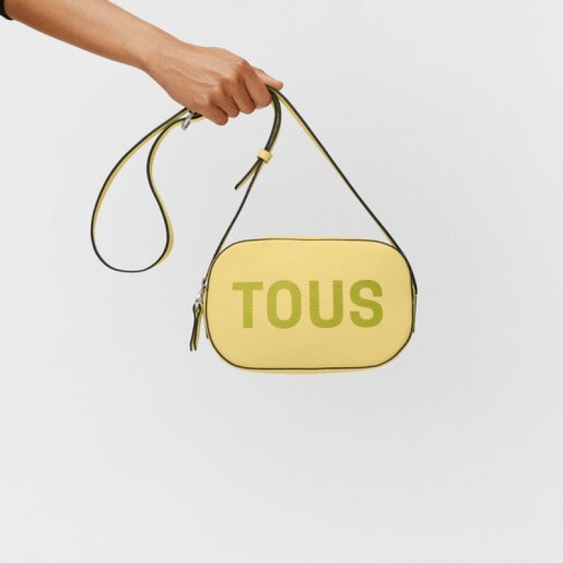 Tous Leder Logo Lynn Umhängetasche Gelb | Österreich-DCBFKS041